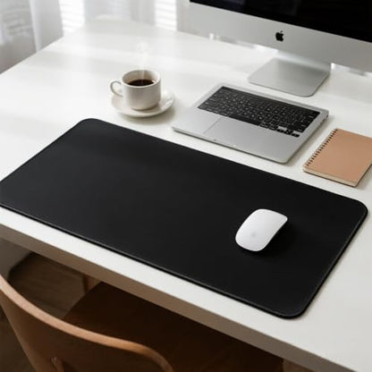 JIALONG Large Gaming Mouse Pad, Extended Mousepad with Black Stitched Edges, XXL Desk Mat, Big Computer Keyboard Mat for Gaming and Office, 35.4 x 15.7 inches - color: Black Stitched Edges