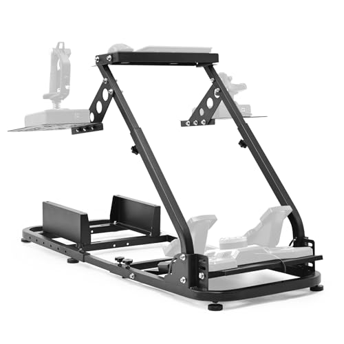 Anman Flight Racing Sim Stand Fit for Logitech G920 X52 G PRO,for Thrustmaster T16000 T248x T80 T300, Flight racing dual-use simulator cockpit, Electronics Not Included