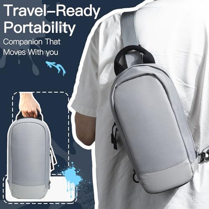 JETech Sling Bag for Nintendo Switch 2/Switch OLED/Switch Console, Grey | Crossbody Carrying Design, 8 Game Card Slots, Large Storage Capacity, Travel-Friendly Organization - color: Grey