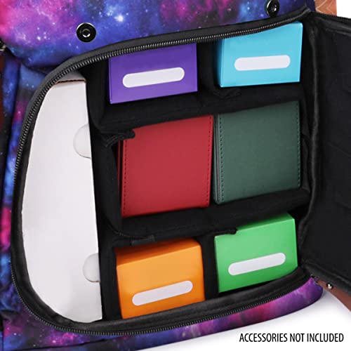 ENHANCE Designer Edition TCG Backpack - MTG Deck Bag Card Binder Space, TCG Deck Box Storage, MTG Playmat Holder - Card Storage Compatible with Magic the Gathering, Pokemon, Lorcana (Canvas Galaxy) - color: Canvas Galaxy