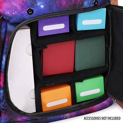 ENHANCE Designer Edition TCG Backpack - MTG Deck Bag Card Binder Space, TCG Deck Box Storage, MTG Playmat Holder - Card Storage Compatible with Magic the Gathering, Pokemon, Lorcana (Canvas Galaxy) - color: Canvas Galaxy