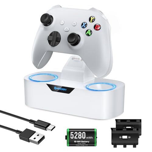 NEWDERY Charger Station for Xbox Wireless Controllers, Fast Charging Dock Single Charging Stand for Xbox One/Series X|S Controller