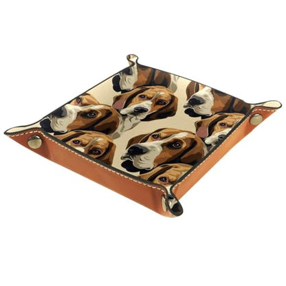 Beagle Dogs Dice Tray Dice Rolling Tray Folding Dice Holder for Dice Games, Like RPG, DND and Other Table Games - color: Multi 16