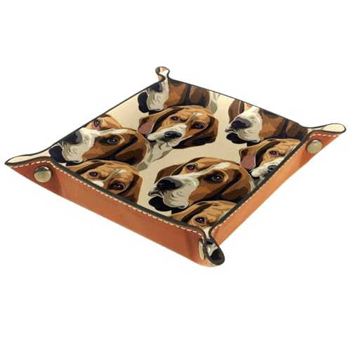 Beagle Dogs Dice Tray Dice Rolling Tray Folding Dice Holder for Dice Games, Like RPG, DND and Other Table Games - color: Multi 16