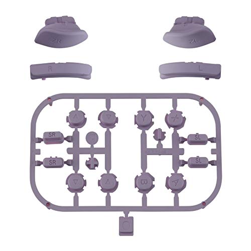 eXtremeRate DIY Full Set Buttons for Nintendo Switch & Switch OLED, Replacement Buttons for JoyCon, ABXY Direction Keys SR SL L R ZR ZL + - Home Capture Trigger Buttons Springs - Dark Grayish Violet - color: Dark Grayish Violet