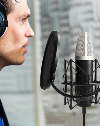 TONOR Condenser Microphone 192kHz/24Bit, USB Cardioid Computer Mic Kit with Upgraded Boom Arm/Spider Shock Mount for Recording, Streaming, Gaming, Podcasting, Voice Over, YouTube, TC-2030