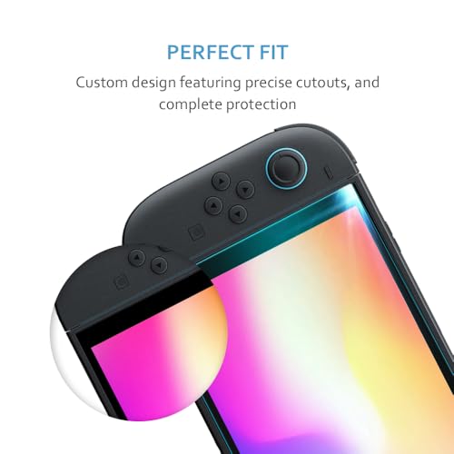 TJS 2 Pack Screen Protector for Nintendo Switch 2 Model 2025 7.9" (Clear) | Tempered Glass Screen Protector Works While Docking 0.3mm Thickness/Bubble Free/Ultra Clear/9H Hardness/ Anti-Fingerprint - size: Nintendo Switch 2 7.9''
