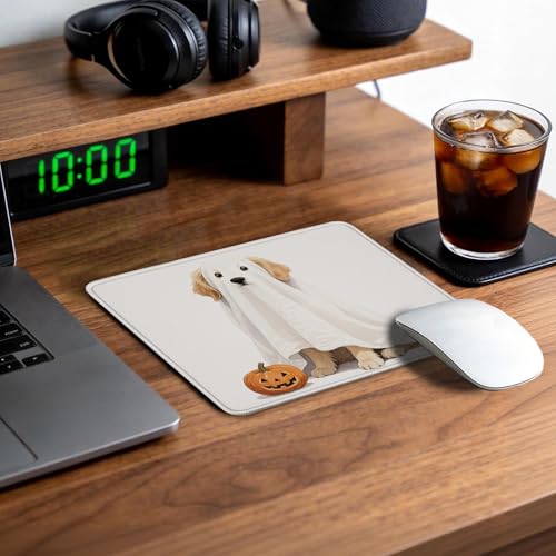 Gothic Golden Retriever Halloween Mouse Pad for Desk 9.5x7.9 Inch - color: Ghost Dog
