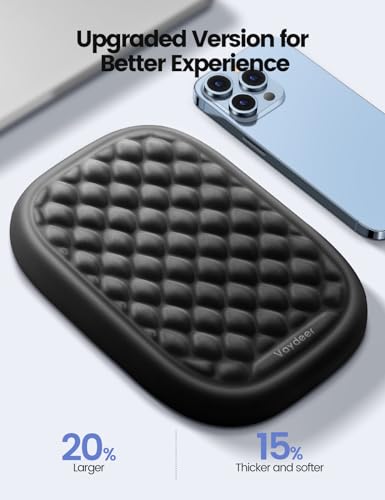 Vaydeer Ergonomic Wrist Rest Pad, 2 Pcs Armrest Pad Elbow Rest Padded, Relieve Elbow Pain Computer Arm Rest Wrist Support Cushion Mouse Pad for Desk Office Gaming - color: Black