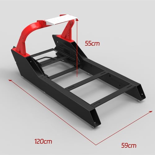 AZRACING CS-Pro Modular Simracing Cockpit | Fully Adjustable | Direct drive Support Compatible with Thrustmaster, Fanatec, Moza Racing on PC, Xbox and PS，for Wheels Up to 38NM,Includes Expansion Bracket