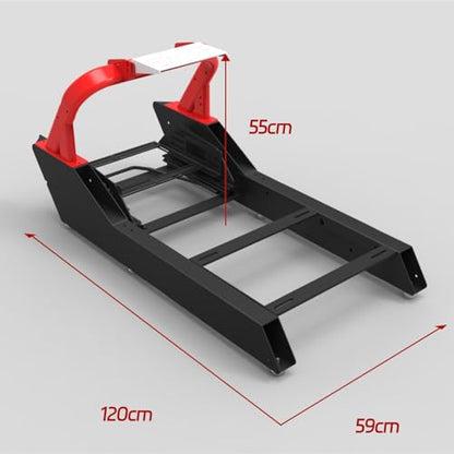 AZRACING CS-Pro Modular Simracing Cockpit | Fully Adjustable | Direct drive Support Compatible with Thrustmaster, Fanatec, Moza Racing on PC, Xbox and PS，for Wheels Up to 38NM,Includes Expansion Bracket
