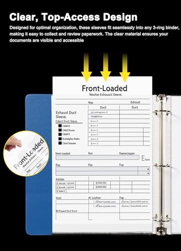 Golbsart Sheet Protectors 8.5 x 11, Page Protectors for 3 Ring Binder 100ct | Acid-Free Clear Plastic Binder Sleeves Top-Loading, Reinforced 3-Hole Edge for 3 Ring Binder, Letter Size Document Protection