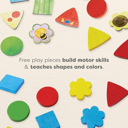HABA My Very First Games – Teddy’s Colors & Shapes Educational Games & Toddler Activities with Wooden Pieces for Learning Colors, Shapes & Turn-Taking