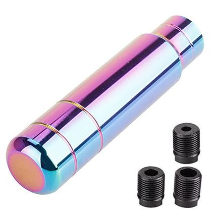 BARTOO Aluminum Alloy Heavy Weighted Shifter Knob, 5" Auto Gear Shift Knob, Car Gear Lever Stick Shifter Handle,with 3 Threaded Adapters M8 M10 M12,Fit Most Automatic Manual Vehicle(Neo) - color: Neo