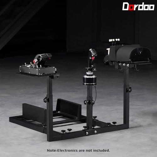 Dardoo Flight Game Frame and Racing Simulator Cockpit Compatible with Thrustmaster HOTAS WARTHOG, not include Throttle, Joystick and Seat