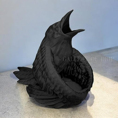 Enchanting Raven Dice Tower for RPG Enthusiasts, Perfect Dungeons and Dragons Accessory, Ideal DND, Crow, Bird, Gothic D&D Dice Rollers & Gifts, Warhammer, Fantasy Gaming, Tabletop (Black)
