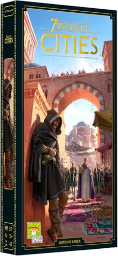 Asmodee 7 Wonders Cities Board Game EXPANSION - Forge Alliances and Expand Your Influence, Civilization Strategy Game for Kids and Adults, Ages 10+, 3-7 Players, 40 Min Playtime