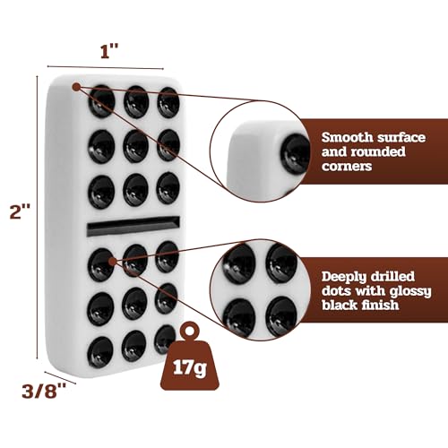 Alex Cramer The Nines Double 9 Domino Set. American-Made Solid Walnut Case Holds Our 55-Piece Set of Dominoes (Double Nine Domino Set for Adults) - style: Double-9 Domino Set