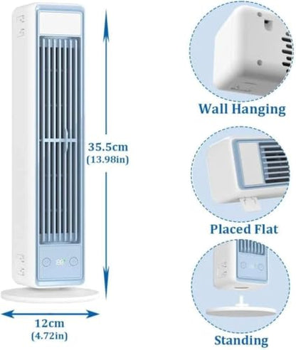 Royalliva Eloria Portable Tower Fan Original with 5 Speeds, 3-in-1 Stand/Desk/Wall-Mount (x1PCS) - color: x1PCS
