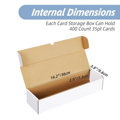 ZBEIVAN 10 Pack Trading Card Cases, White 1100 Count Gaming Card Storage Box for TCG/Magic/Mtg Collection - size: 10 pack