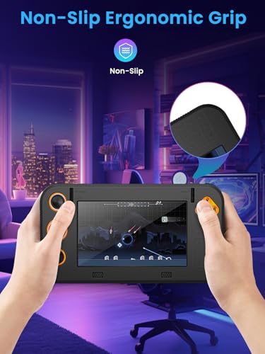 Oshmirian for My Arcade Atari Gamestation Go (2025) Silicone Grip Case – Shockproof Non-Slip Full Protective Cover, Anti-Scratch Drop Protection Gaming Console Case (Black
