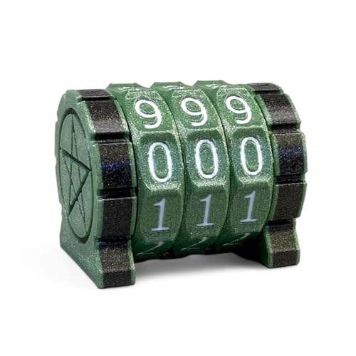 Life Counter Health Tracker 보드 게임, TTRPG 및 별 기호가 있는 카드 게임용, MTG와 호환, 화이트 숫자가 있는 그린 - color: 그린+화이트 번호