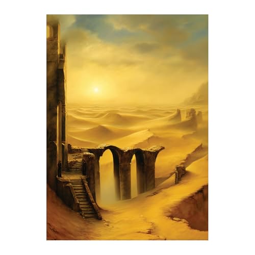 Katomula 100 MTG Card Sleeves with 100 Inner Sleeve, Textured Back Art Sleeves, Fit Standard Size Cards - Plains - color: Plains