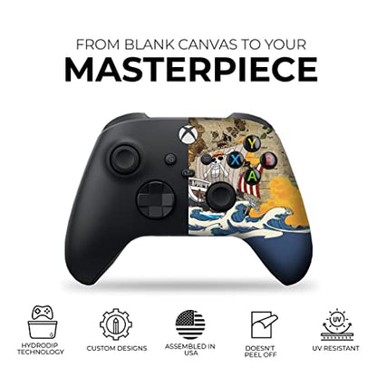One Peice Custom X-box Controller Wireless compatible with X-box One/X-box Series X/S by DreamController | Proudly Customized in USA with Permanent HYDRO-DIP Printing(NOT JUST A SKIN) (MODDED) - color: One Piecce, size: Modded - Front & Back Print