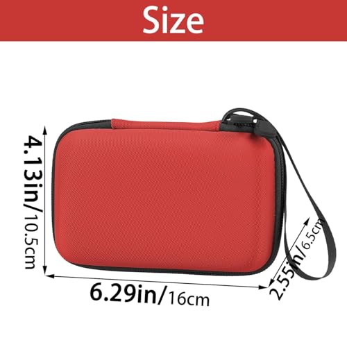 Aenllosi Hard Case for Blaze Atari/Technos/Taito/Capcom Super/Neo-Geo/Data | Red, EVA case construction, Water-resistant design, Mesh pocket for accessories, Smooth zipper access, Case only - size: for Atari