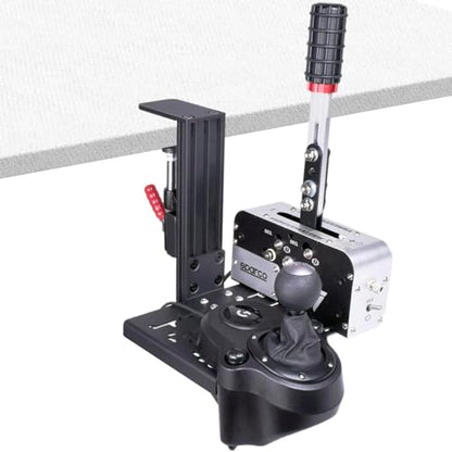 YAARHEJ Heavy-Duty Sim Racing Desk Mount for Shifters & Handbrakes - Universal Fit for Logitech, Thrustmaster TH8A/TSS, Fanatec Clubsport