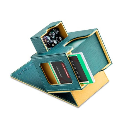 Card Deck Box for MTG Commander - Patented Design, Commander Display, As Deck Holder, Fits 100 Double-Sleeved Cards, Include 35pt Card Brick & Dice Tray (8. Home) - color: 8. Home