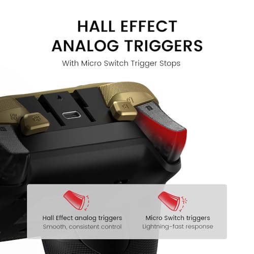 GameSir G7 Pro Wired Controller for Xbox Series X|S, Xbox One, Wireless Gamepad for PC&Android with TMR Sticks, Hall Effect Analog Triggers, 1000Hz Polling Rate, 3.5mm Audio Jack - Golden - color: Golden
