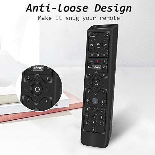 Silicone Protective Case for XFinity XR15 Voice Control Remote, Compatible Case Holder with Shock Bumper and Battery Cover - Black - color: Black