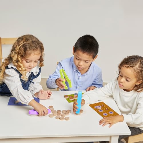 Miniland Board Game for Kids +5, Develops Fine Motor Skills, Come with Wooden Bugs, Tweezers and Game Boards, Children Memory and Pincer Grasp | Catch The Bug - color: Catch the Bug