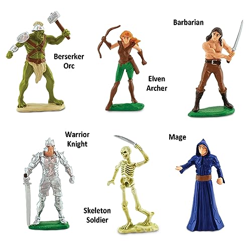 Safari Ltd. Heroes and Monsters Designer TOOB - 6 Mini Fantasy Figurines - Fantasy Toy Set for Boys, Girls, and Kids Ages 3+