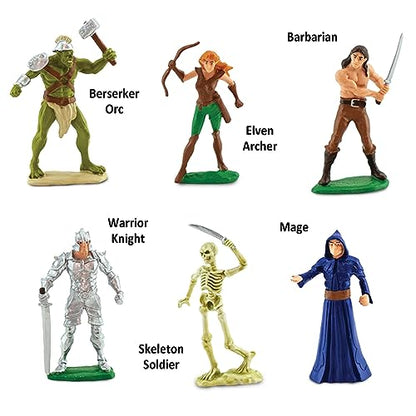 Safari Ltd. Heroes and Monsters Designer TOOB - 6 Mini Fantasy Figurines - Fantasy Toy Set for Boys, Girls, and Kids Ages 3+