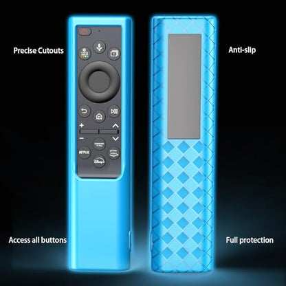 Remote Cover for Samsung Smart TV, Silicone Protective Case for Solar Cell BN59-01357 BN59-01385 BN59-01265A BN59-01388A Controller Case Skin Sleeve Blue - color: Sky blue