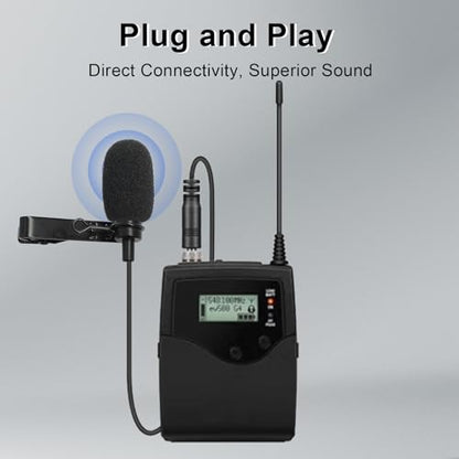 Lavalier Lapel Microphone Compatible with Sennheiser Wireless System Bodypack Transmitter EW100 G4 EW300 G1 G2 G3, EWD1, ME2, ME3, ME4 Omnidirectional Condenser Mic (3.5mm Screw Lock Plug) - size: 3.5mm Screw Lock Plug (Sennheiser)