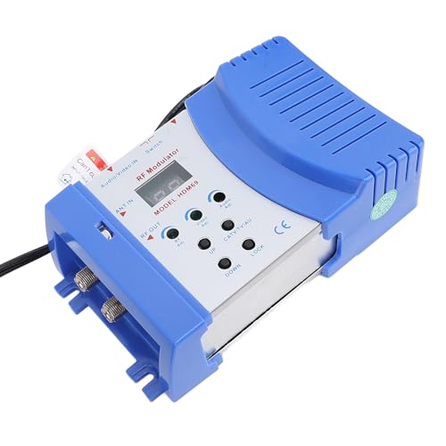 HDM69 HDMI Modulator RF Modulator, Analog VHF UHF HDMI AV to RF Modulator Converter Support PAL NTSC Output, HD Multimedia Interface AV to RF Converter for TV Game Console (US)