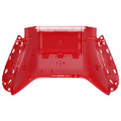 eXtremeRate Custom Back Cover Shell for Xbox Series X & S Controller, Clear Red Replacement Battery Cover & Bottom Shell - color: Clear Red