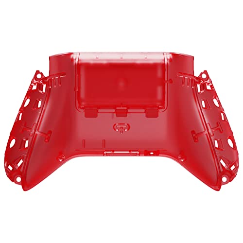 eXtremeRate Custom Back Cover Shell for Xbox Series X & S Controller, Clear Red Replacement Battery Cover & Bottom Shell - color: Clear Red