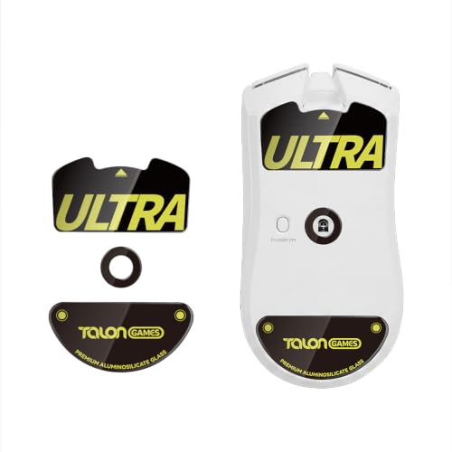 TALONGAMES Curved Edges Ultra Strong Glass Mouse Skates Feet Compatible with Razer Viper V4 Pro Gaming Mouse Feet Replacement,Super Smooth Glide Fast and Durable Sole - color: For Viper V4 Pro