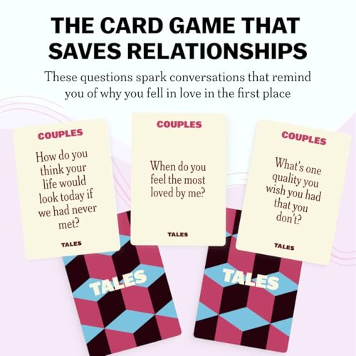 TALES 150 Conversation Cards, Perfect for Dinners, Road Trips, Classrooms & Game Nights, Gifts & Gatherings, Conversation Starters to Spark Creativity (Couples Edition) - color: Couples Edition