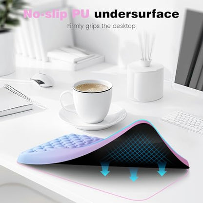 Ospelelf Mouse Pad with Wrist Rest Ergonomic Comfortable Pain Relief Mousepad Wrist Support for Computer Purple - color: Purple