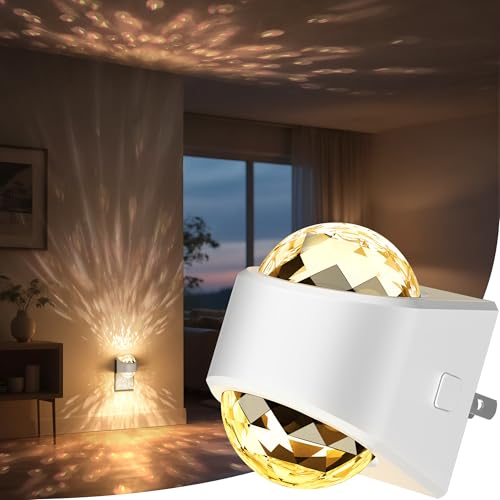 Night Light, Night Lights Plug into Wall, Projector Night Light | Soft White for Bedroom, Dimmable Brightness Dusk to Dawn LED Nightlight for Kids, Nursery, Bathroom, Home Decor, Gaming Room - color: White