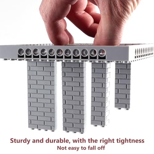 Classic Wall Bricks Bulk Accessories: 340 PCS Masonry Profile Building Block Parts and Pieces Sets(Light Gray) - color: Light Gray