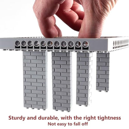 Classic Wall Bricks Bulk Accessories: 340 PCS Masonry Profile Building Block Parts and Pieces Sets(Light Gray) - color: Light Gray