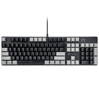 Merdia 104 Keys Full Size Mechanical PC Gaming Keyboard | Hot Swappable LED Backlit Light Up Wired Mechanical Computer Keyboards | Brown Switch US Layout Black & Grey Keycaps Keyboard for Gaming - color: Brown Switch Black & Grey
