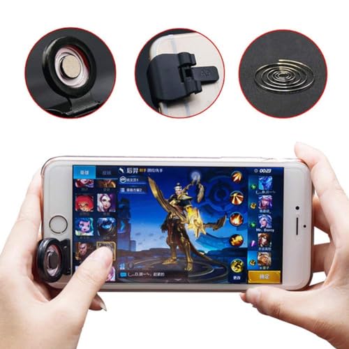 2Pcs Red Mobile Phone Joystick Gaming Controller,Aim Keys L1R1 and Gamepad Rules Call of Duty of Survival,Cellphone Game Trigger,Battle Royale Sensitive Shoot Mobile Phone Game Finger Covers Wrap