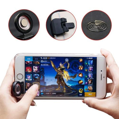 2Pcs Red Mobile Phone Joystick Gaming Controller,Aim Keys L1R1 and Gamepad Rules Call of Duty of Survival,Cellphone Game Trigger,Battle Royale Sensitive Shoot Mobile Phone Game Finger Covers Wrap